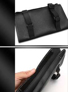 汽车纸巾架 - 汽车纸巾架、汽车餐巾架、汽车餐巾架、汽车遮阳板纸巾分配器、车内皮革纸巾架 - 遮阳板配件。 - 黑色 - 查看 6