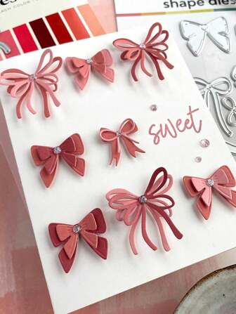 Jolie découpe en métal en forme de nœud papillon, pour album photo, fabrication de cartes, artisanat de scrapbooking DIY, pochoir