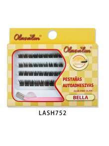 80 mechones, 4 filas, pestañas postizas de estilo cómico multicapas de curl D natural y gruesas con pinzas metálicas rosas, adecuadas para role-playing, actuaciones de baile, uso diario/fiesta