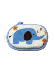 1pc  Baby Bath Sponge, Children's Bath Rub Sponge, Cartoon Bath Sponge For Newborns - Blue - View 11