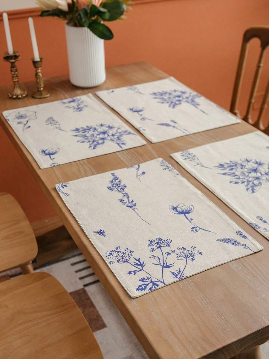 印花布餐垫 双层隔热餐桌垫 杯垫 碟垫 碗垫 锅垫 家用餐垫