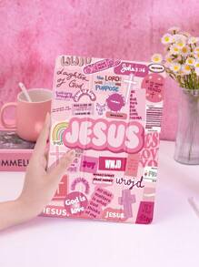 1pc Jesus Letter Collage Pattern Tablet Protective Case, Compatible With IPad 10.2 Inch, IPad Pro 2021/2020, IPad 9th/10th Gen, Galaxy Tab A8 10.5 Inch 2022, Matepad 10.4/Tab, Anti-Drop, With Pen Slot, Sleep/Wake Support