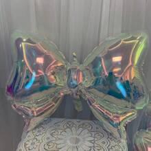 Colorful Transparent Bow Foil Balloons, Birthday Party Anniversary Background Decor,Christmas - Multicolor - View 5