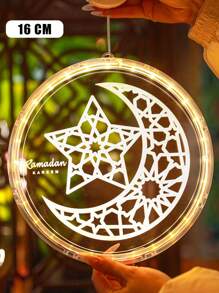 LED发光星月挂饰，室内窗饰，氛围照明，需电池，节日装饰 - 彩色 - 查看 13