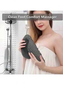 1pc Silicone Non-Slip Bath Mat With Suction Cup, Backrub For Slouchy People, Suitable For Shower, Foot Rub Mat, Bathroom Brush, Back And Foot Scrub, Multi-Functional Foot Massage Mat, Non-Slip Foot Mat - Ideal For Home Use, Bathroom Accessories Home Bathroom Decor