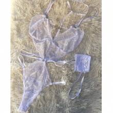 Sexy Bodysuit With Handcuffs, Without Padding - Blanco - Ver 4