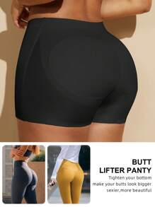 1pc Women Slimming Waist Seamless Butt Lift Shapewear Padded Dress Enhancer Body Shaper, Christmas Dress Undergarment Tummy Control Flat Belly Sheath Pants Underwear Shorts Lingerie Briefs Waist Trainer Buttocks Padding Fake Pad Hip Shaper