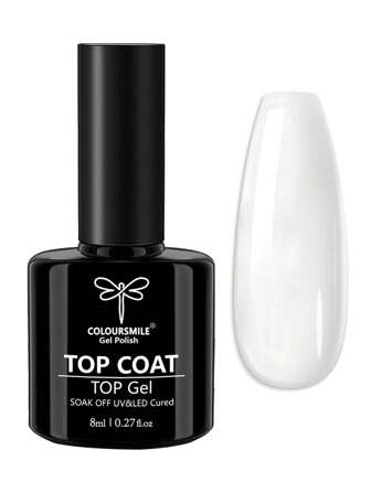 No Wipe Gel Top Coat, Shine Finish And Long Lasting, Soak Off LED Nail Lamp Gel Gifts For Women