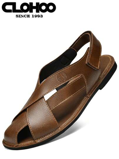  CLOHOO Handmade Men's Comfortable Soft Sole & Upper Casual Sandals, Versatile