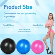 Exercise Yoga Ball, Yoga Balance & Stability Swiss Ball - Hot Pink - View 2