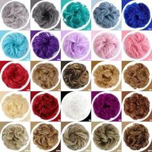 Synthetic Messy Bun Chignon Donut Gary Hair Bun Pad Elastic Hair Rope Rubber Band Hair Extensions