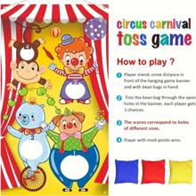 Large Carnival Throwing Game Banner - Vibrant Circus Themed Party Decorations, Polyester For Multiple Uses For All Celebrations, Carnival Themed Party Decorations
