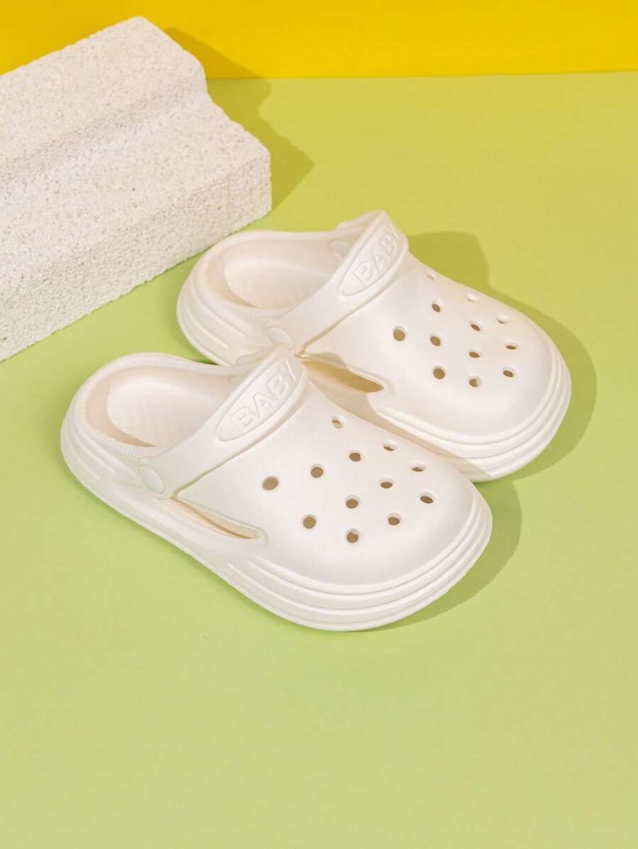 Cute Baby Plain Minimalist Style Summer Beach Sandals - White - View 1