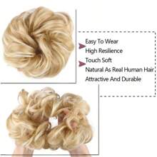 Synthetic Messy Bun Chignon Donut Gary Hair Bun Pad Elastic Hair Rope Rubber Band Hair Extensions