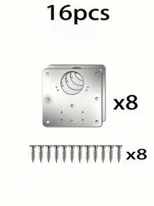 2/4/6/8/10/12/16/20pcs Stainless Steel Cabinet Door Hinge Repair Plate Furniture Cabinet Door Hinge Fixing Installation Piece Hinge Hole Repair Tool With Screws