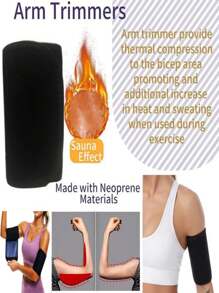 1 对女士手臂修剪器桑拿汗塑形带，健身运动手臂保护器 - 藍色 - 查看 8