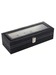 Super Luxurious Super Velvety 6-Place Watch Case - 黑色 - 查看 2