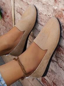Mocasines planos para mujer, de material de terciopelo, mocasines deslizantes para mujer, cómodos mocasines para exteriores para mujer, mocasines clásicos y versátiles de estilo retro para mujer