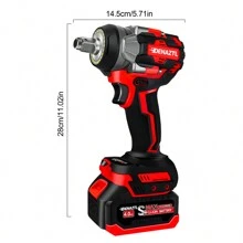 Denaztl Cordless Impact Wrench, 450Ft-Lbs (600N.M) 1/2" Brushless Impact Gun, 21V High Torque Power Impact Driver, 4.0Ah Battery Electric Impact Motor 3 Variable Speeds For Car/Truck RV/Mower