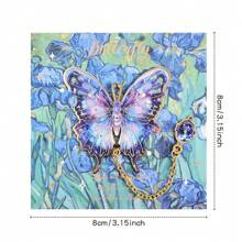 1 pieza Marcador de libro de metal con forma de mariposa y cadena de metal, diseño artesanal tipo pintura al óleo de Van Gogh, regalo único para amantes de los libros, cumpleaños, San Valentín, graduación, Día Mundial del Libro, decoración del hogar