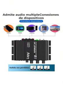 LEPY LP-838USB Amplificadores de 2.1 Canales Bluetooth Hifi 12V Car Home Amp Soporte USB Lossless Music Play Digital Audio Amplificador - Negro - Ver 6