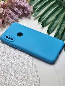 Case For Mi A2 Lite - TPU With Velvety Interior For Cell Phone - Protection And Elegance - Azul Turquesa - 查看 3