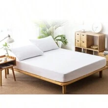 Farfallarossa Waterproof Cotton Mattress Protector, Soft Terry Fitted Mattress Cover, Hypoallergenic, Dust Mite Resistant, And Antibacterial, White - White - View 9