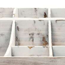 kangten Wood Spice Rack Kitchen Organizer Spice Organizer With 9 Compartments Seasoning Holder Salt Organizer - White - View 5