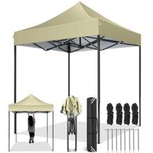 CAROMA Folding Gazebo 2x2 Waterproof, Stable, Winterproof Without Side Wall, Pop-Up Gazebo Party Tent, Sun Protection Garden Gazebo, Foldable Gazebo With Handbag (2 X 2 M Blue)