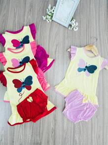 Conjunto Bata + Calcinha Patrícia - Vermelho - Visão 2