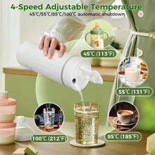 500ML Small  Travel Kettle - Fast Boil, Quiet, With Auto Shut - Off And Boil Dry Protection - White - View 3