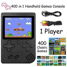 YiYi Handheld Game Console Macaron Mini 400 In 1 Gaming Console Big Screen Handheld Retro Classic Game With 1020 MAh Large Battery Plug And Play Portable Game Console Machine Retro Gaming Machine 1pc(1 Player/2 Player)