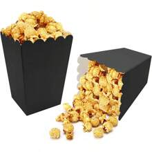 12 Pieces Paper Candy Boxes Popcorn Box Party Supplies Pure Popcorn Boxes Snacks Food Tins Wedding Children's Birthday Supplies