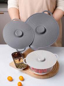 1pc/3pcs Silicone Bowl Covers Silicone Microwave Covers, 3 Sizes Reusable, Suitable For Cups, Bowls, Plates, Pots, Pans, Frying Pans, Stovetop, Oven, Refrigerator Dishwasher Friendly