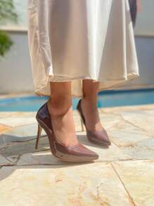 Women Pumps - Coffee Brown - View 8