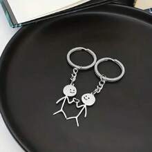 4 pièces Ensemble de porte-clés assortis en forme de cœur pour homme, porte-clés mignons, pendentifs pour portefeuille, sac à dos. Cadeaux pour la Saint-Valentin pour lui et elle. Cadeau pour femme. Port quotidien, mariage, fête, rendez-vous. Convient pour les petites amies.
