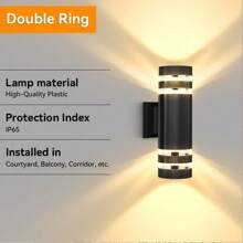 CANMEIJIA Acrylic LED Wall Lamp, IP65 Waterproof Outdoor Home Lighting Fixture, E27 Base, Square/Round Shape, Suitable For Balcony, Stairs, Street, Indoor, Garden, Living Room, Bathroom, Kitchen, Bedroom, Corridor