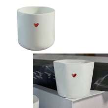 1pc Red Heart-Shaped Ceramic Mug, Bone China Coffee Cup, Lovely And Water Cup For Couples Back To School