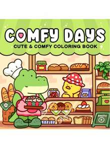 Comfy Days: Coloring Book For Adults And Teens Featuring Super Cute Animal Characters In Cozy Hygge Moments For Relaxation (Cozy Spaces Coloring).Children's Gifts, Christmas Gifts, Cute Cartoon Coloring Books.Thanksgiving Gift Back To School