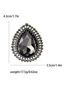 Spilla di moda a goccia d'acqua con strass per vestito da donna, accessorio spilla per abiti, adatto per feste, banchetti, regalo