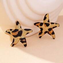 1 Pair Simple & Elegant European And American Style Beach Themed Starfish Earrings