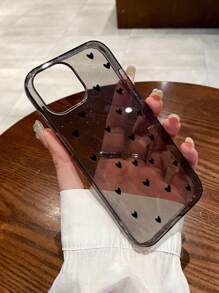 1个时尚闪亮爱心印花黑色TPU手机壳，兼容 17/17 Pro/17 Pro Max/Air/7/8/7 Plus/8 Plus/X/XS/XR/XS Max/11/11 Pro/11 Pro Max/12/12 Pro/12 Pro Max/13/13 Pro/13 Pro Max/14/14 Pro/14 Plus/14 Pro Max/15/15 Pro/15 Plus/15 Pro Max/16/16 Pro/16 Plus/16 Pro Max - 黑色 - 查看 3