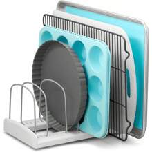 YouCopia StoreMore Adjustable Bakeware Rack, Cookie Sheet Baking Pan And Tray Organizer Kitchen Cabinet And Pantry Storage, Standard, White - Bakeware Rack - View 2