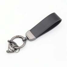 1 件装简约 PU 皮革钥匙扣女士男士汽车钥匙圈链扣钥匙带腰包钥匙圈商务派对珠宝礼品，浴室架子，衣架挂钩，墙画，白色挂钩，黑色，粘性墙挂钩，钱包挂钩墙壁，壁挂，相框挂钩 - 彩色 - 查看 2