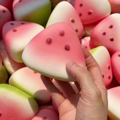 1pc Watermelon Squeeze Stress Ball, Soft & Slow Rebound Fruit Fidget Toy, Cute Anti-Stress Relief Squeezer