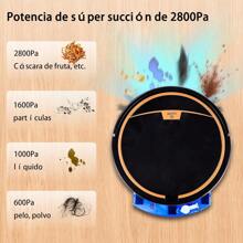 KOZFULE Robot Aspirador y Mopa Combo, Robot Barredor Inteligente 3 en 1, Limpieza Programada, Funciona con Control Remoto y App, Barredora Robot Adecuado para Limpiar Cabello,Pelo de Mascotas - 1 - Ver 2