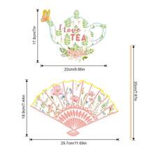 14pcs/Set, Tea Party Photo Booth Props Tea Party Decorations Alice In Wonderland Party Supplies Garden Party Bridal Shower For Women,Floral Party Supplies,Tea Garden Party Decorations Christmas Decorations Home Christmas Gifts Christmas Decor - Multicolor - View 4