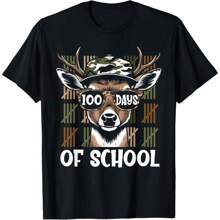 Bucked_ 100 Days Of School Deer Student Boy Girls 100th Day Gift Unisex T-Shirt