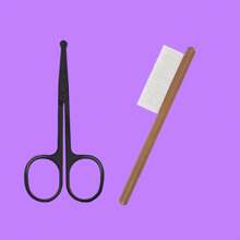 3-Piece Set, Dog Brush Care Kit - 3 In 1 Dog Brush Dog Comb, Dog Hair Removal Comb, Pet Scissors Eye Hair Cut