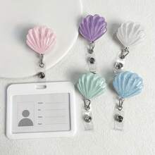 1 件/5 件卡通闪光贝壳身份证 - 工作证件卡绳卡，带伸缩易拉扣，学校用品，返校 - 彩色 - 查看 11